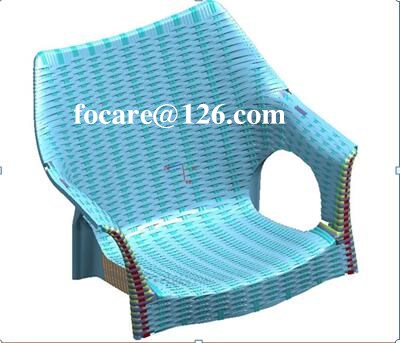 plastic rattan design chair mold