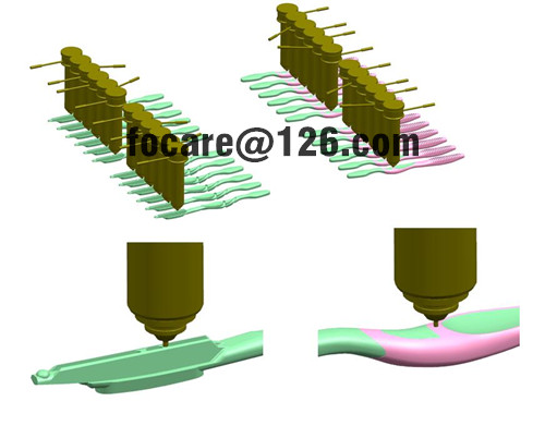 two shot toothbrush mold hot runner gate