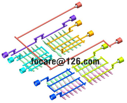 two component toothbrush mold cooling system