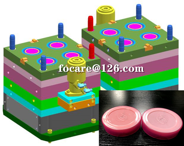 two shot cosmetic cap mold