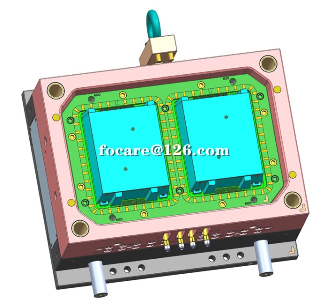 two color stackable crate mold