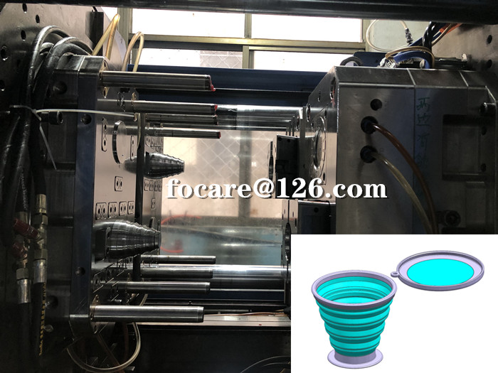 Two component collapsible cup mold