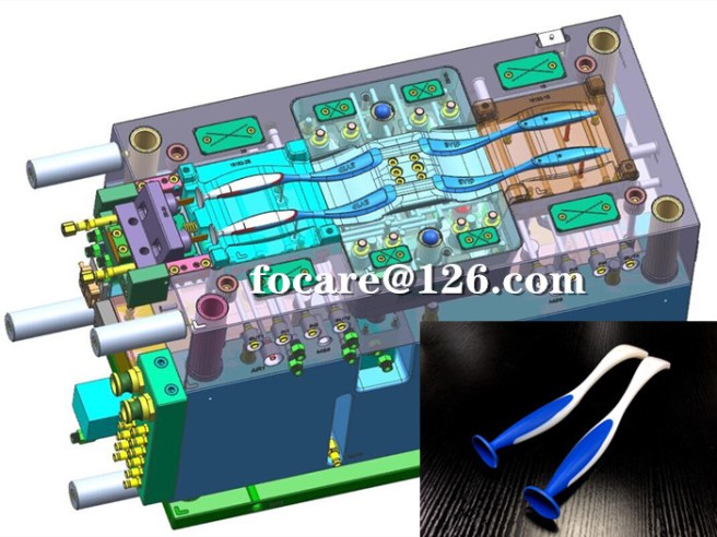 two shot toilet brush handle mold