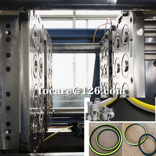 two shot SWR pipe PP rubber ring mold