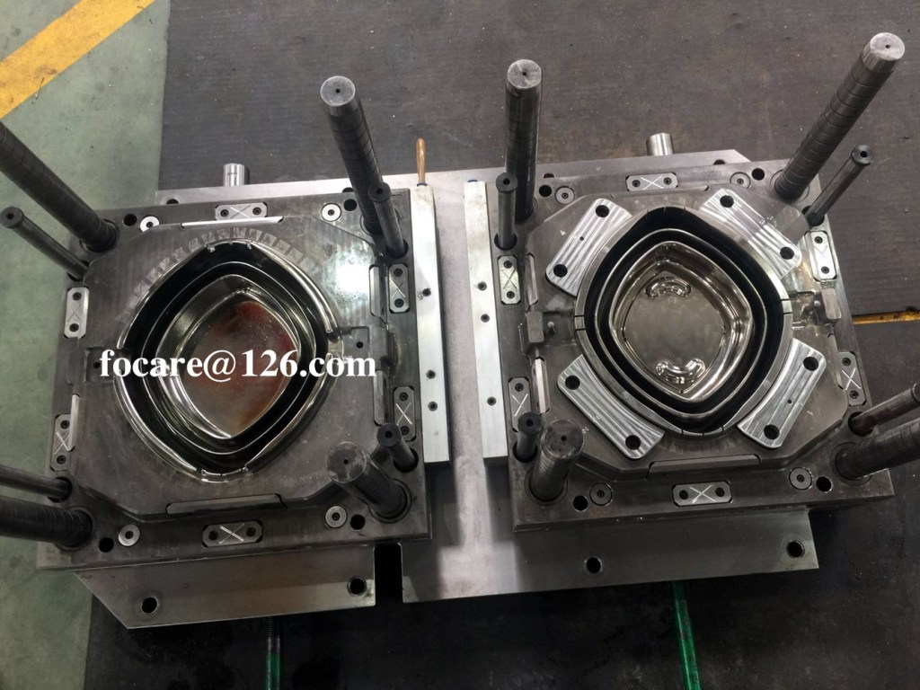 two color silicone folding bucket mold