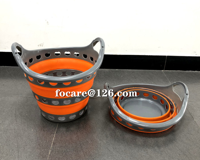 two color collapsible basket laundry mold