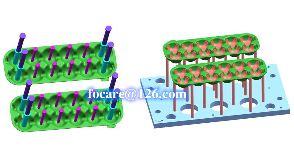 bi color egg storage box mold