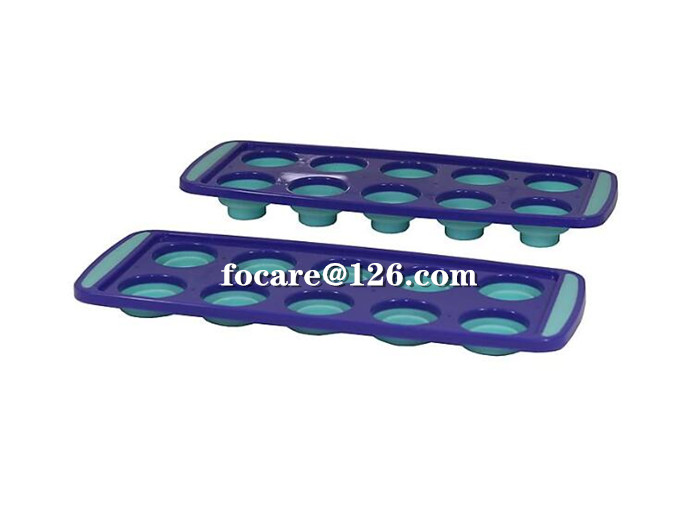 two color collapsible ice cube tray mold