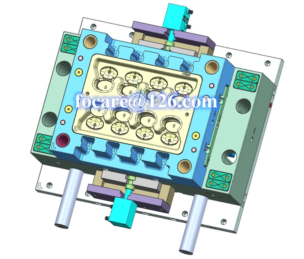 two color flip top cap mold