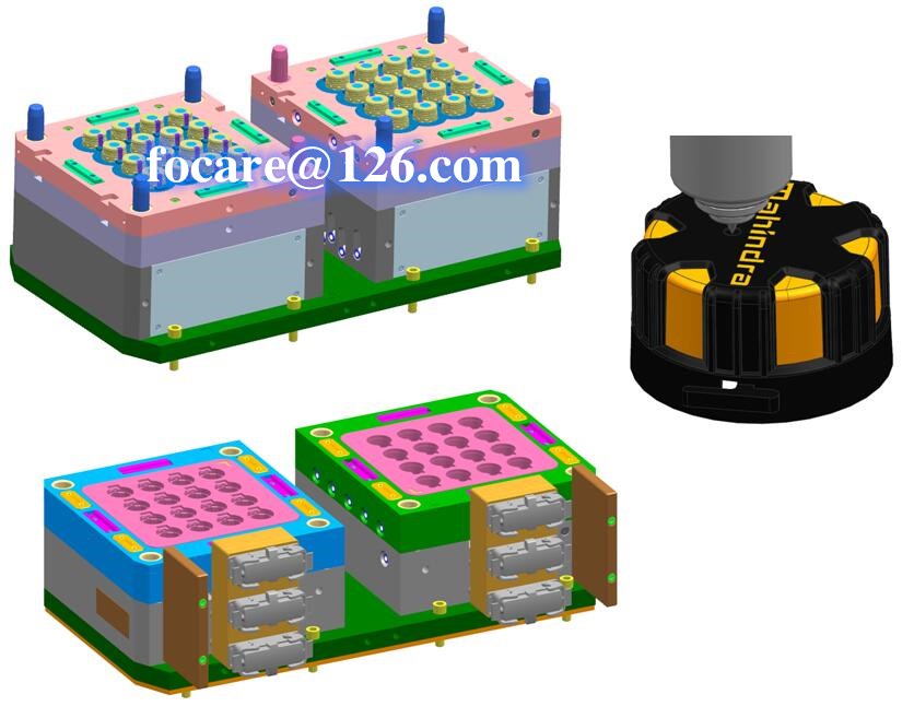 two color oil cap mold