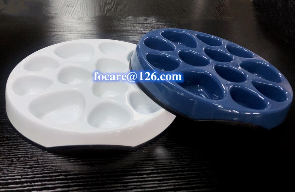 two color dog feeder bowl mold