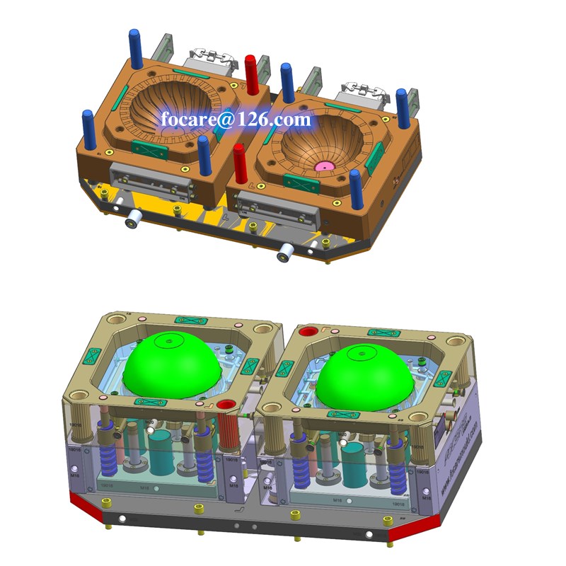 bi color salad mixing bowl two shot molding