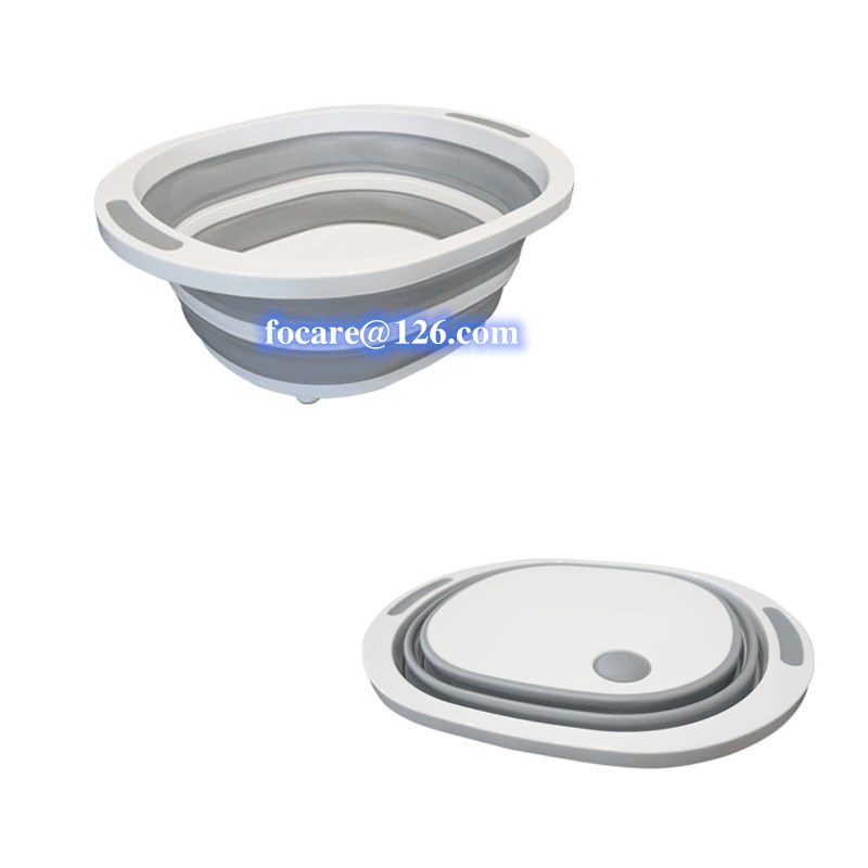 collapsible washing tub two component mold fodling cutting board two shot molding