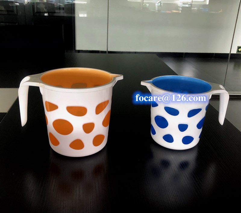 double color water jug mug two shot mold