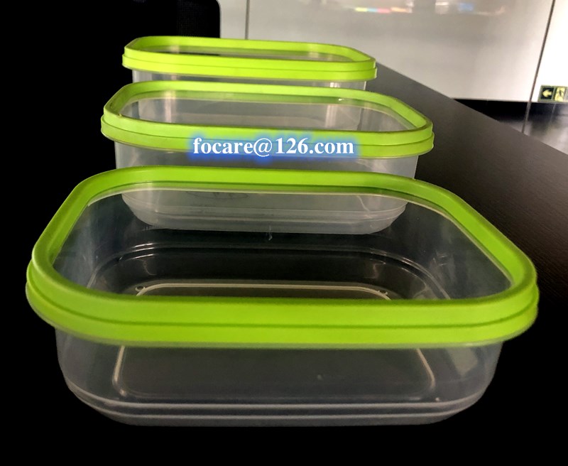 PP silicone two color food container bi material mold