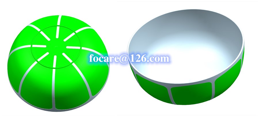 two color fruit pattern mixing serving bowl mold