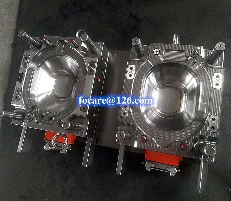 bi material kitchen food strainer colander two shot molding