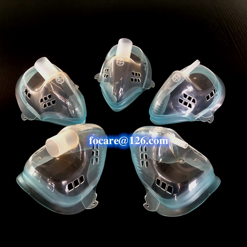 Bi material medical oxygen mask two shot mold