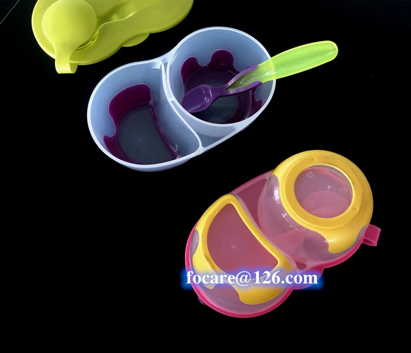 two color PP+TPE baby feeding bowl mold