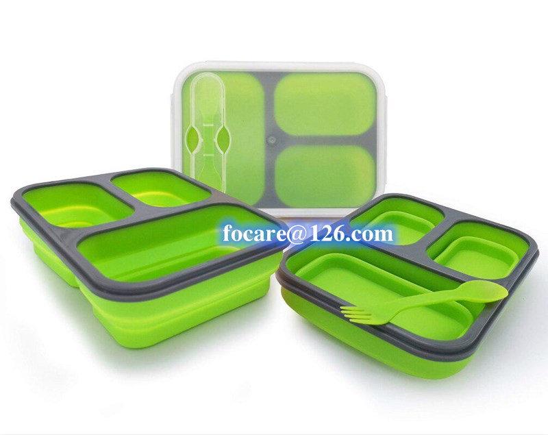 two component collapsible food container mold, two shot collapsible lunch box mold