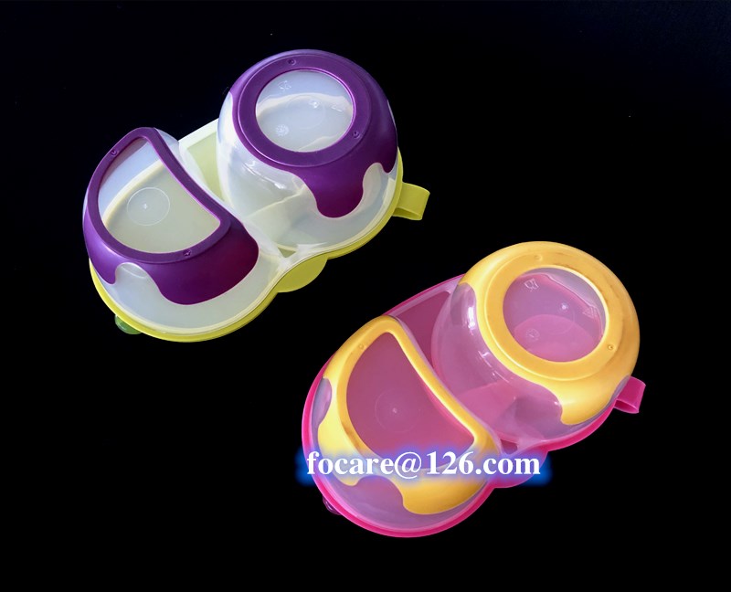 two component suction baby feeding bowl bi material mold