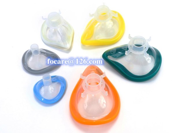 two color anesthetic face mask bi material mold