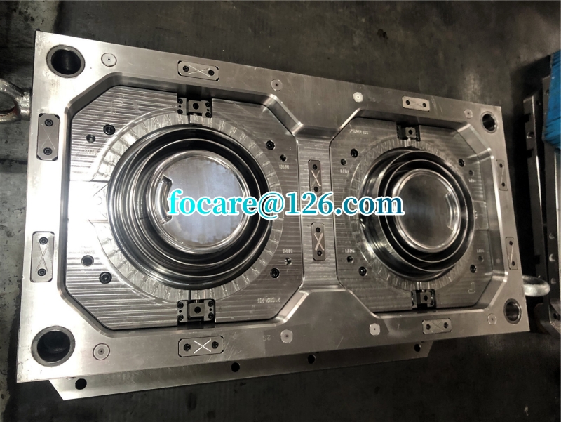 2k silicone folding bucket mold two color collapsible pail mold