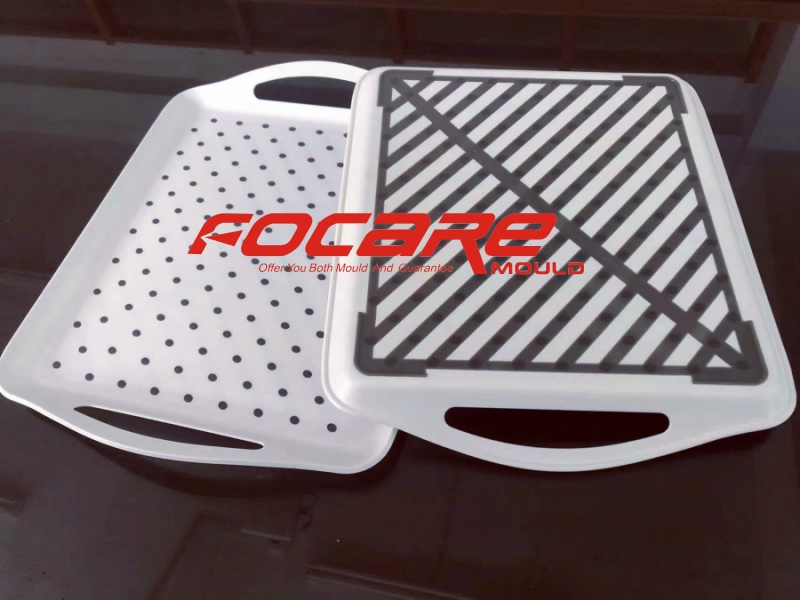 non slip two color serving tray mold