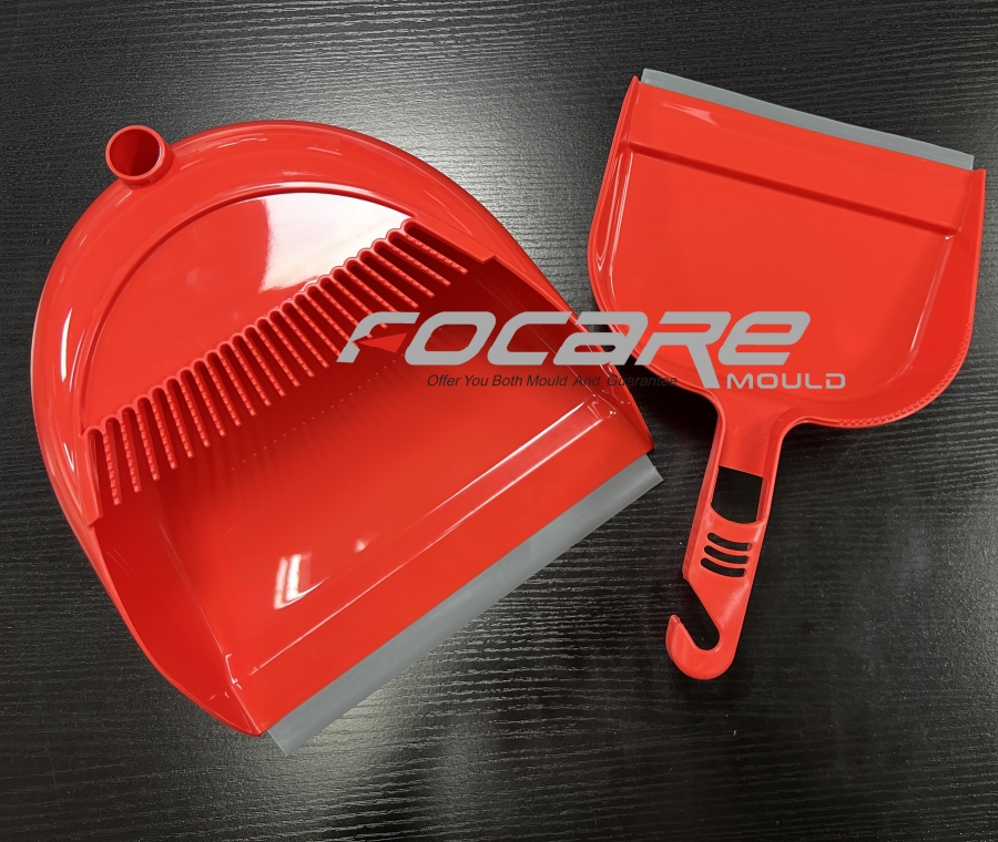 plastic dustpan two shot injection molding